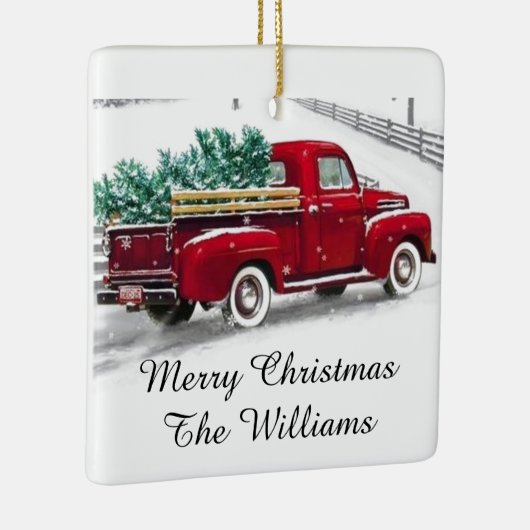 クリスマスモノグラムのオーナメント セラミックオーナメント (右)