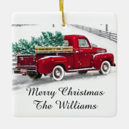 クリスマスモノグラムのオーナメント セラミックオーナメント