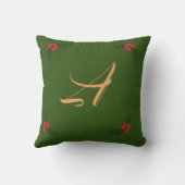 クリスマスモノグラムの出生 クッション (裏面)