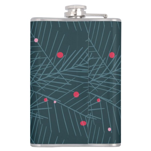 クリスマスモノグラムススススプパーソナライズされたルース フラスク (裏面)