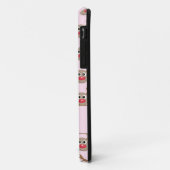 クリスマスモノグラムピンクかわいいトナカイのパターン Case-Mate iPhoneケース (裏面/左)