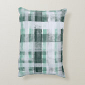 クリスマスモノグラムプレイドタータンチェックグリーンホワイトレッド アクセントクッション (裏面(縦))