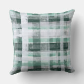 クリスマスモノグラムプレイドタータンチェックグリーンホワイトレッド クッション (裏面)