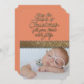 クリスマスモノグラム写真グリーティングカード シーズンカード (正面/裏面)