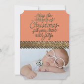 クリスマスモノグラム写真グリーティングカード シーズンカード (正面)