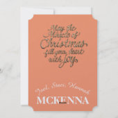 クリスマスモノグラム写真グリーティングカード シーズンカード (裏面)