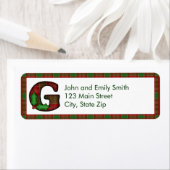 クリスマスモノグラム差出人住所ラベル ラベル (インサイチュ)