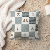 クリスマスモノグラム枕 クッション (ブランケット)