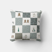 クリスマスモノグラム枕 クッション (正面)