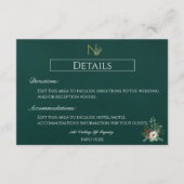 クリスマスモノグラム結婚の詳細 エンクロージャーカード (正面)