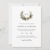 クリスマスモノグラム結婚ズ 招待状 (正面)