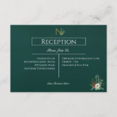 クリスマスモノグラム結婚披露宴 エンクロージャーカード (正面)