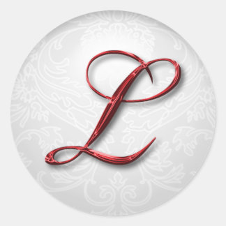 クリスマスモノグラムL ラウンドシール