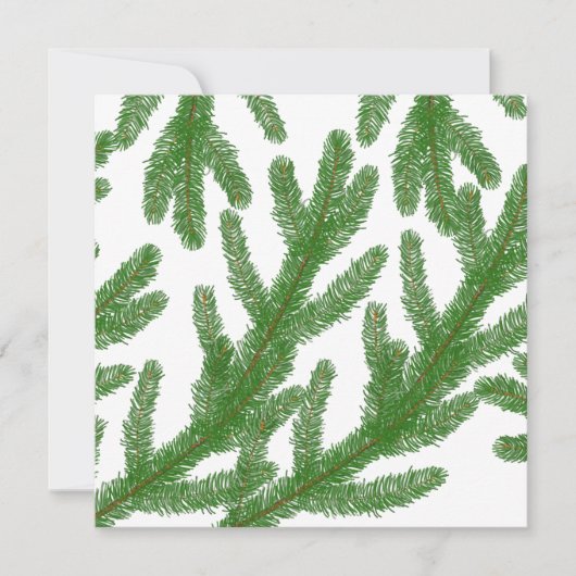 クリスマスモミの木の枝 シーズンカード (正面)