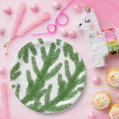 クリスマスモミの木の枝 ペーパープレート (パーティー)