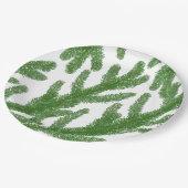 クリスマスモミの木の枝 ペーパープレート (アングル)