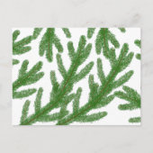 クリスマスモミの木の枝 ポストカード (正面)