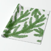 クリスマスモミの木の枝 ラッピングペーパー (アンロールド)