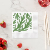 クリスマスモミの木の枝 縁ありカクテルナプキン (インサイチュ)
