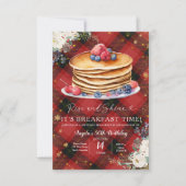 クリスマスモミニマリストブレックファースト誕生日招待状 招待状 (正面)