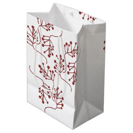 クリスマスモミニマリストベリースパイグスフェスティバル ミディアムペーパーバッグ