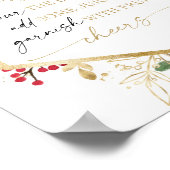 クリスマスモモモザバーがバブルベビーシャワーを注ぐ ポスター (角)