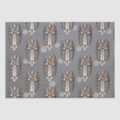 クリスマスモリスエンジェル雪片スチールグレー 薄葉紙 (正面)