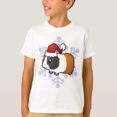 クリスマスモルモット（なめらかな髪） Tシャツ (正面)