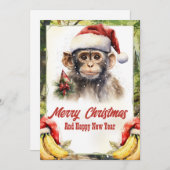 クリスマスモンキーウォーター色 シーズンカード (正面/裏面)