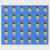 クリスマスモンキーラッピング紙 ラッピングペーパー (フラット)