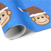 クリスマスモンキーラッピング紙 ラッピングペーパー (ロールコーナー)