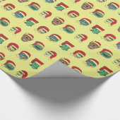 クリスマスモンスターのラッピングペーパーのスタイル2 ラッピングペーパー (角)