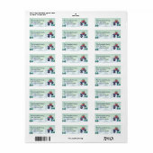 クリスマスモンスタートラックサンタ差出人住所ラベル ラベル (フルシート)