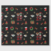 クリスマスモンスターラッピング紙 ラッピングペーパー (フラット)