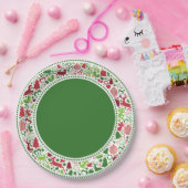 クリスマスモンタージュ紙プレート(DKGR) ペーパープレート (パーティー)