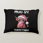 クリスマスモーのスコットランドのヒグランドカウズ アクセントクッション (裏面)