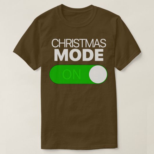クリスマスモードオン切替アンドロイドIphone Tシャツ (デザイン正面)