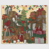 クリスマスモーニングの夢を見る！ ラッピングペーパー (フラット)