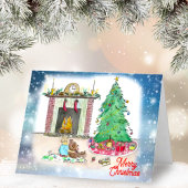 クリスマスモーニングの水彩 シーズンカード