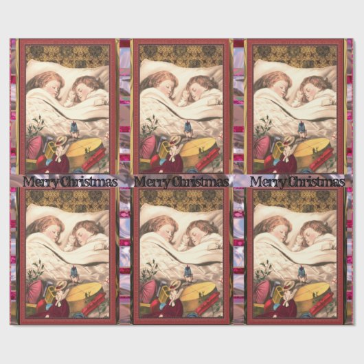 クリスマスモーニングの甘い夢 ラッピングペーパー (フラット)