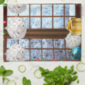 クリスマスモーニングキッチンタオル キッチンタオル (折り畳み)