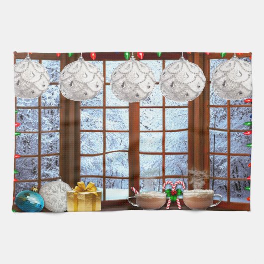 クリスマスモーニングキッチンタオル キッチンタオル (横)