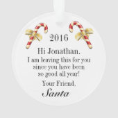 クリスマスモーニングサンタオーナメント- 「リバース」を参照 オーナメント (裏面)