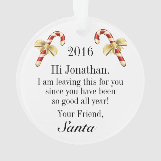 クリスマスモーニングサンタオーナメント- 「リバース」を参照 オーナメント (裏面)