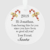 クリスマスモーニングサンタオーナメント- 「リバース」を参照 オーナメント (裏面)