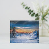 クリスマスモーニングスキーゲレンデ ポストカード (スタンド正面)