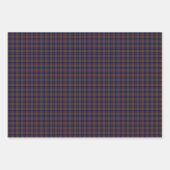 クリスマスモーニングスコットランドタータンチェック模様 ラッピングペーパーシート (正面3)