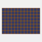 クリスマスモーニングスコットランドタータンチェック模様 ラッピングペーパーシート (正面)
