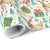 クリスマスモーニングラッピング紙 ラッピングペーパー (ロールコーナー)