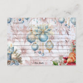 クリスマスモーニングレシピカード エンクロージャーカード (裏面)